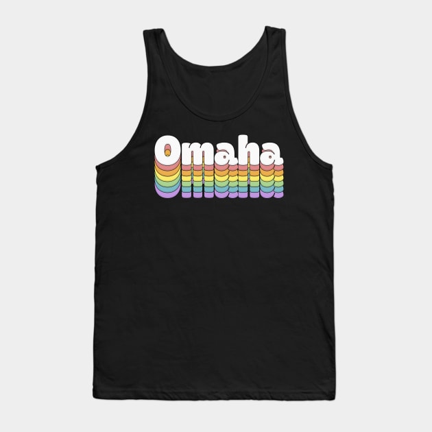 Omaha // Retro Typography Design Tank Top by DankFutura